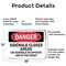Signmission Sidewalk Closed Ahead Use Sidewalk On Opposite Danger Sign, Aluminum, 18in W x 12in L, 2PK OS-2PACK-DS-A-1218-L-2161 - alternate 2
